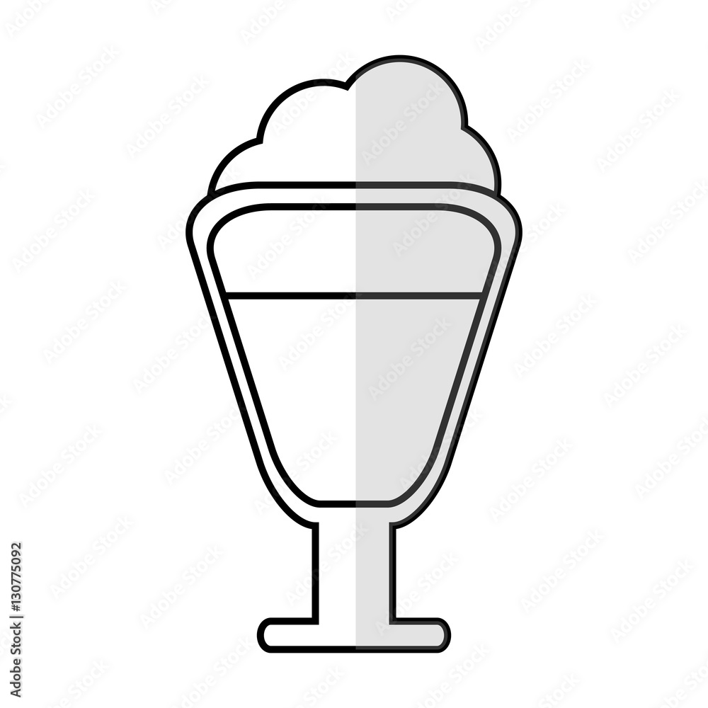 Coffee glass icon. Drink breakfast beverage and restaurant theme. Isolated design. Vector illustration