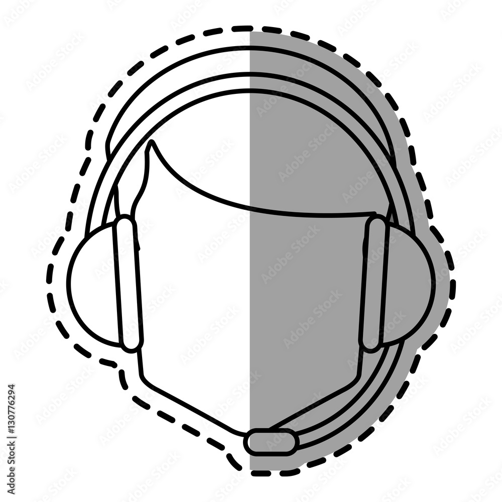 Operator man with headphone icon. Call center and technical service theme. Isolated design. Vector illustration Operator man with headphone icon. Call center and technical service theme. Isolated design. Vector illustration
