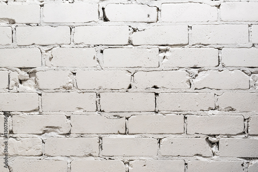 Fototapeta premium White brick wall background