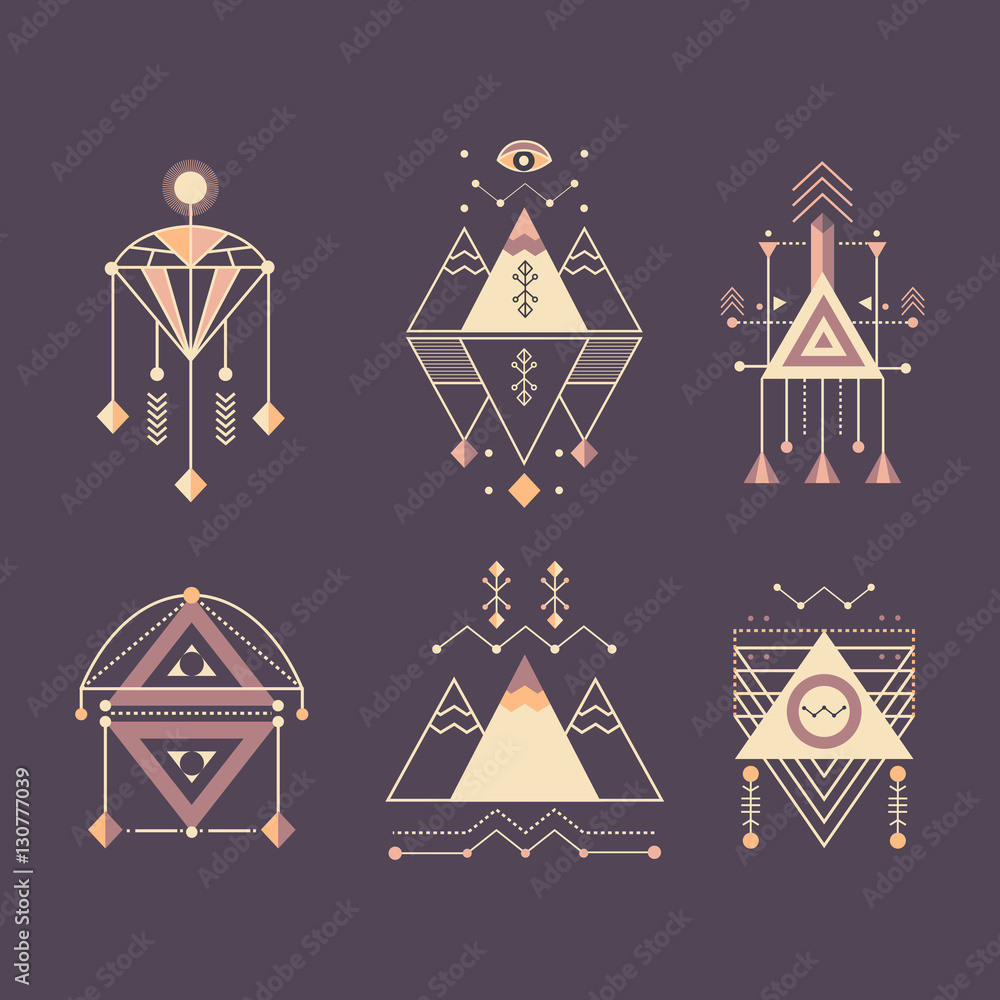 Vector set of sacred geometry. Stock Vector | Adobe Stock