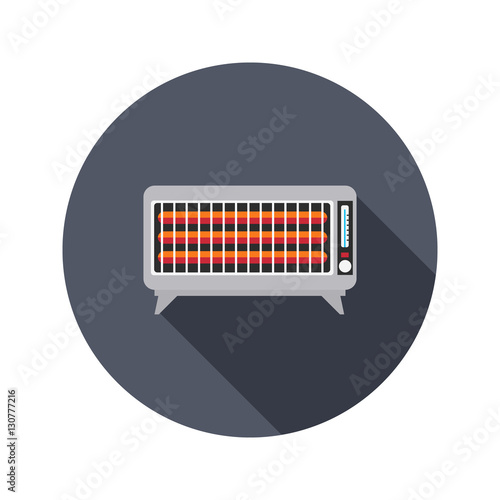 Electric heater color icon. Flat design for web and mobile