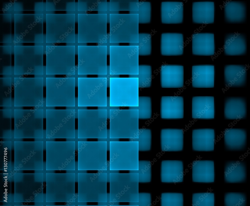 Squared fractals with blue background Squared fractals with blue background
