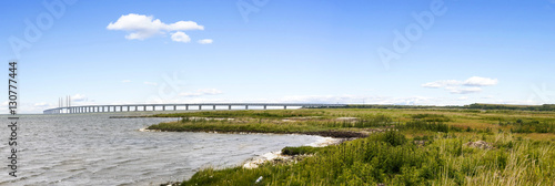 Naturlandschaft und Öresundbrücke in Fasterbo, Schweden photo