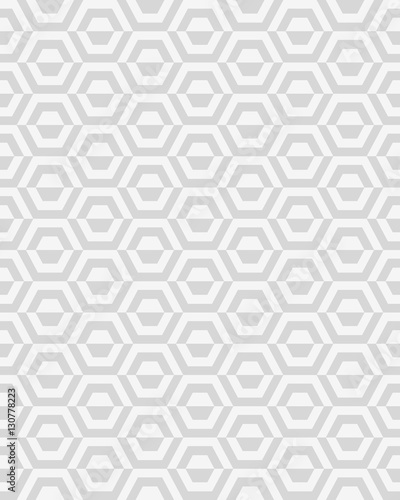 Geometric gray hexagon seamless pattern  vector