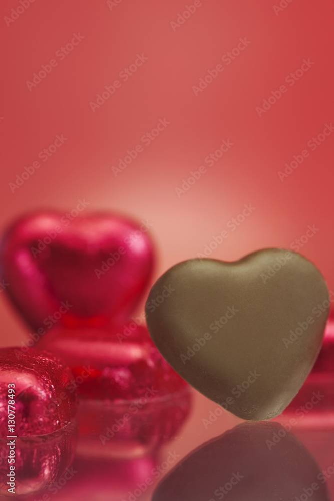 Fototapeta premium Love heart shaped chocolates