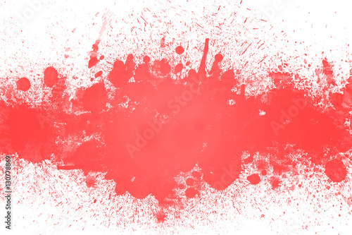 Fondo blanco con manchas de pintura roja