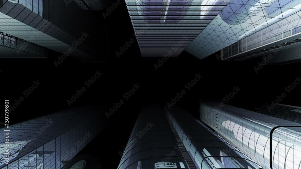 Skyscrapers and buildings. CG Skyscrapers and buildings. CG
