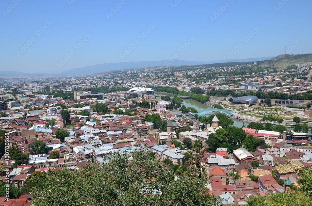 Tbilisi, Georgia's largest city, situated on the banks of the Kura River