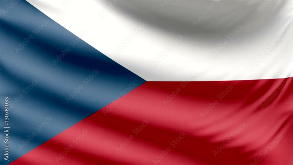 Realistic beautiful Czech Republic flag 4k Realistic beautiful Czech Republic flag 4k