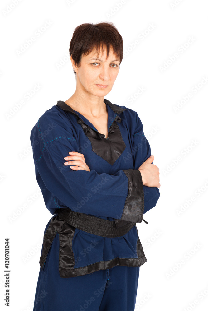 Beautiful woman doing different expressions in different sets of clothes: arms crossed Beautiful woman doing different expressions in different sets of clothes: arms crossed