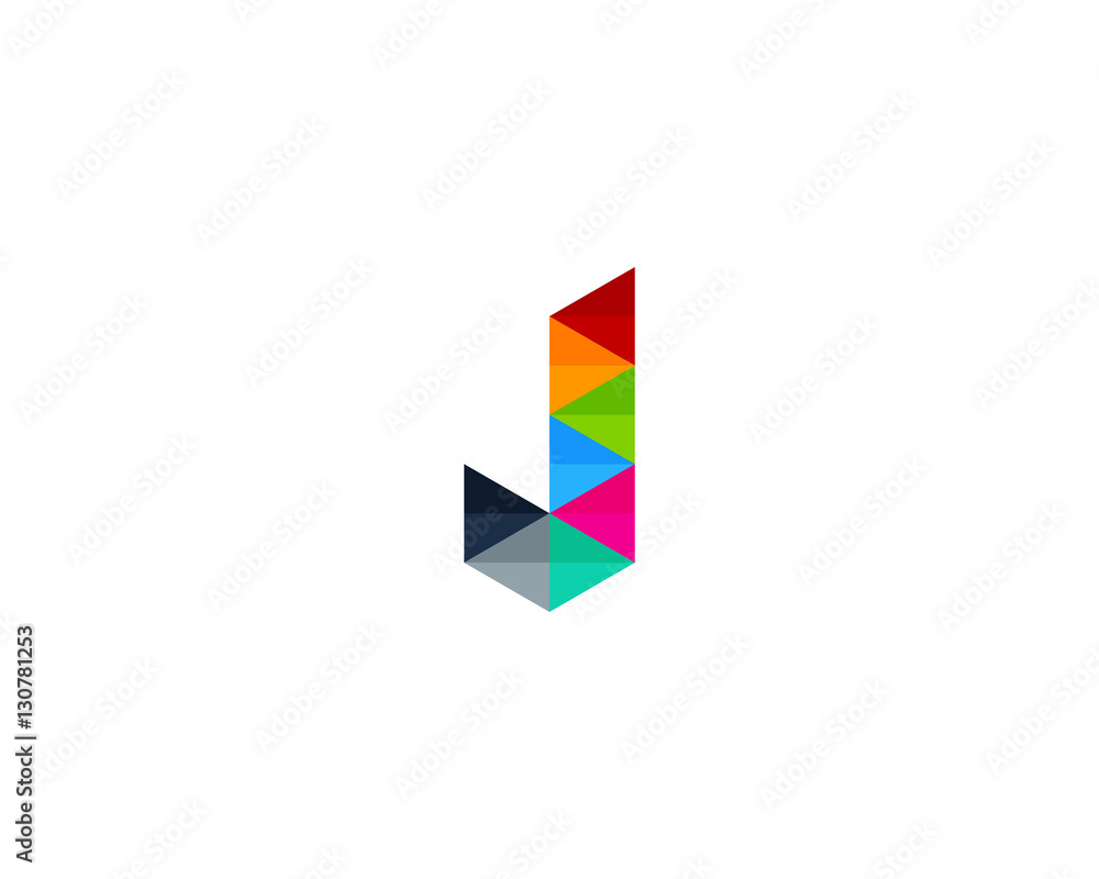 Letter J Triangle Pixel Logo Design Template Element Letter J Triangle Pixel Logo Design Template Element