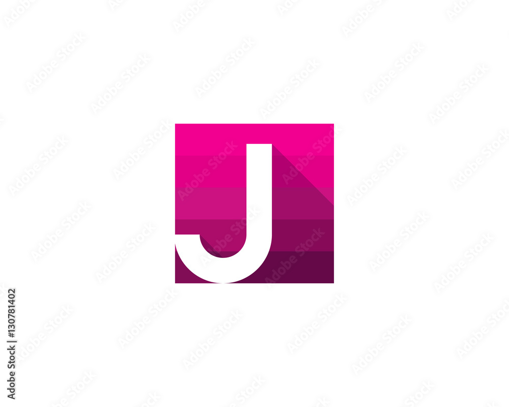 Letter J Square Shadow Logo Design Template Element Letter J Square Shadow Logo Design Template Element