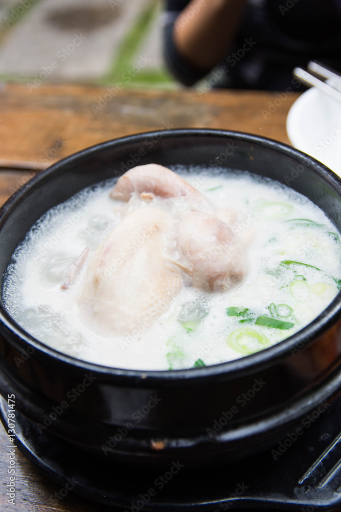 chicken ginseng soup or samgyetang chicken ginseng soup or samgyetang