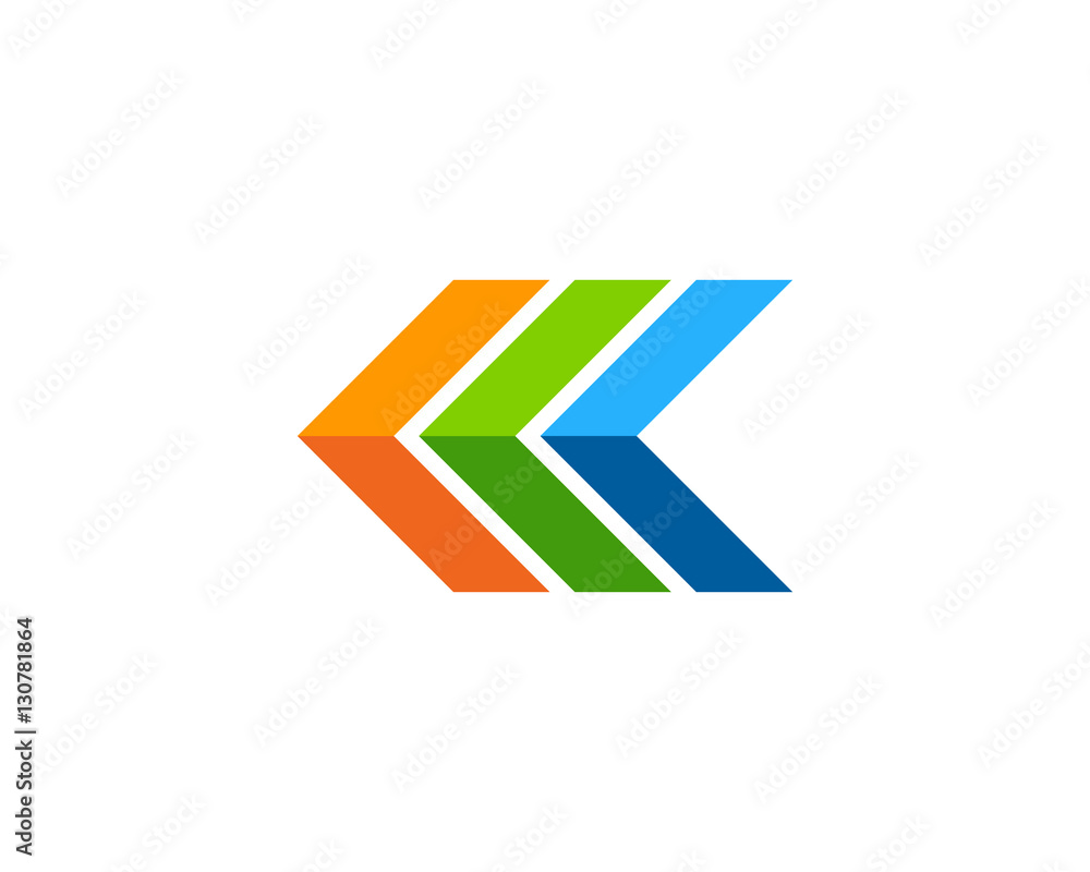 Letter K Three Arrow Logo Design Element Letter K Three Arrow Logo Design Element