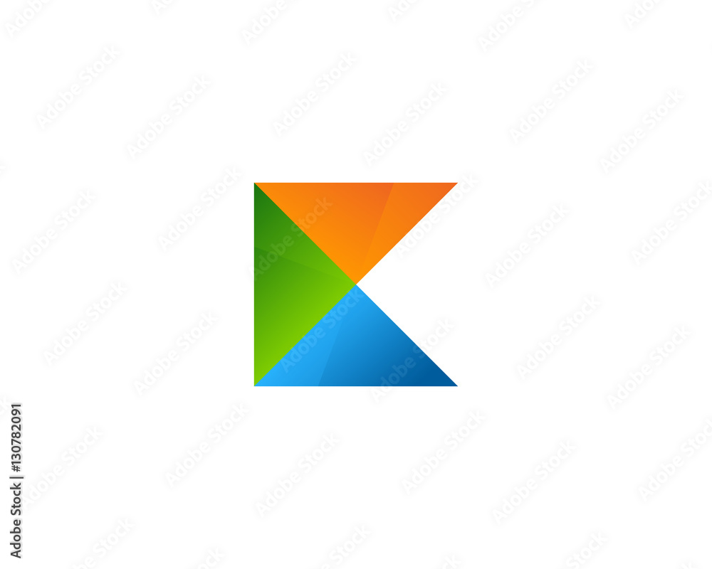Letter K Triangle Logo Design Element Letter K Triangle Logo Design Element