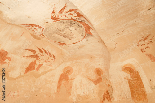 Murals on the walls of David Gareja monastery caves, Georgia