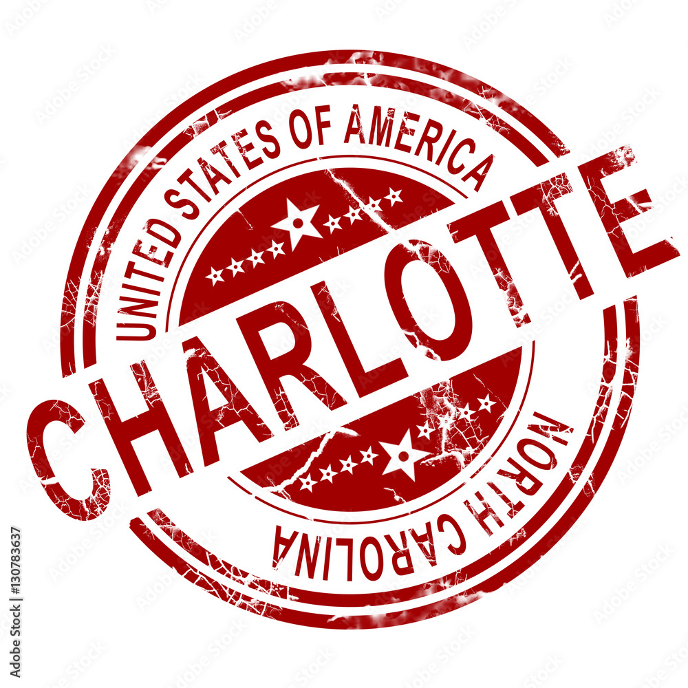 Charlotte stamp with white background Charlotte stamp with white background