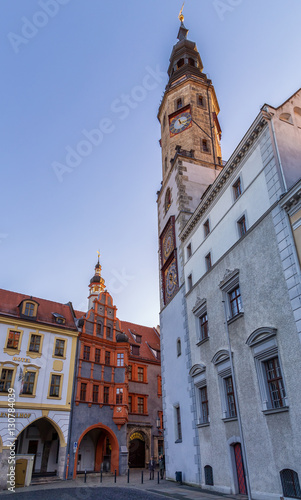 GOERLITZ, GERMANY - November 2016: Old town hall of Goerlitz, Germany. The historic town of Goerlitz is often used as film location. photo