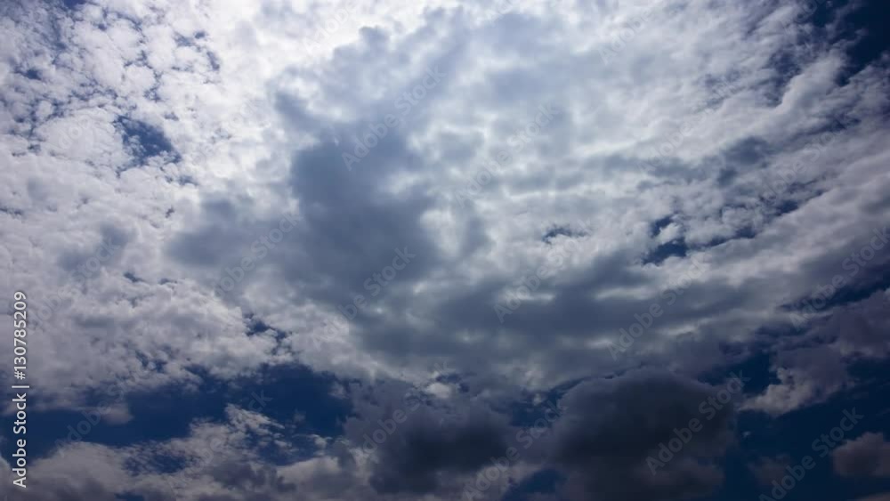 Mass clouds moving over the sky with changing shape Mass clouds moving over the sky with changing shape