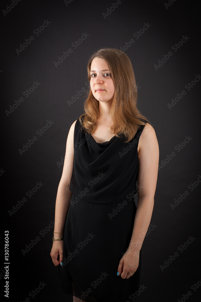 Beautiful woman doing different expressions in different sets of clothes: love Beautiful woman doing different expressions in different sets of clothes: love