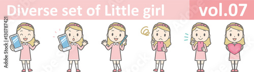 Diverse set of little girl , EPS10 vector format vol.07