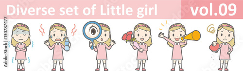 Diverse set of little girl , EPS10 vector format vol.09