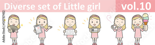 Diverse set of little girl , EPS10 vector format vol.10