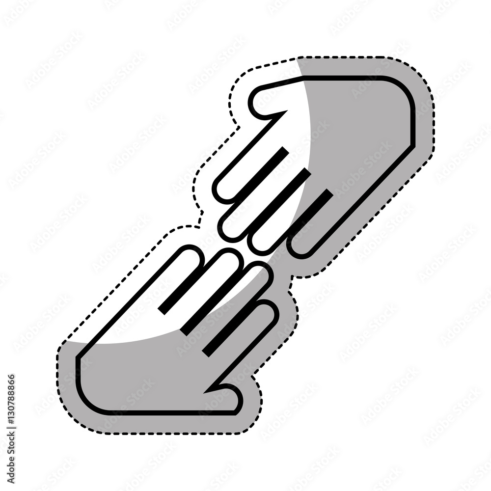 Obraz premium hand shake isolated icon vector illustration design
