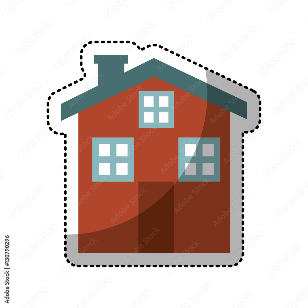 Fototapeta premium house exterior isolated icon vector illustration design