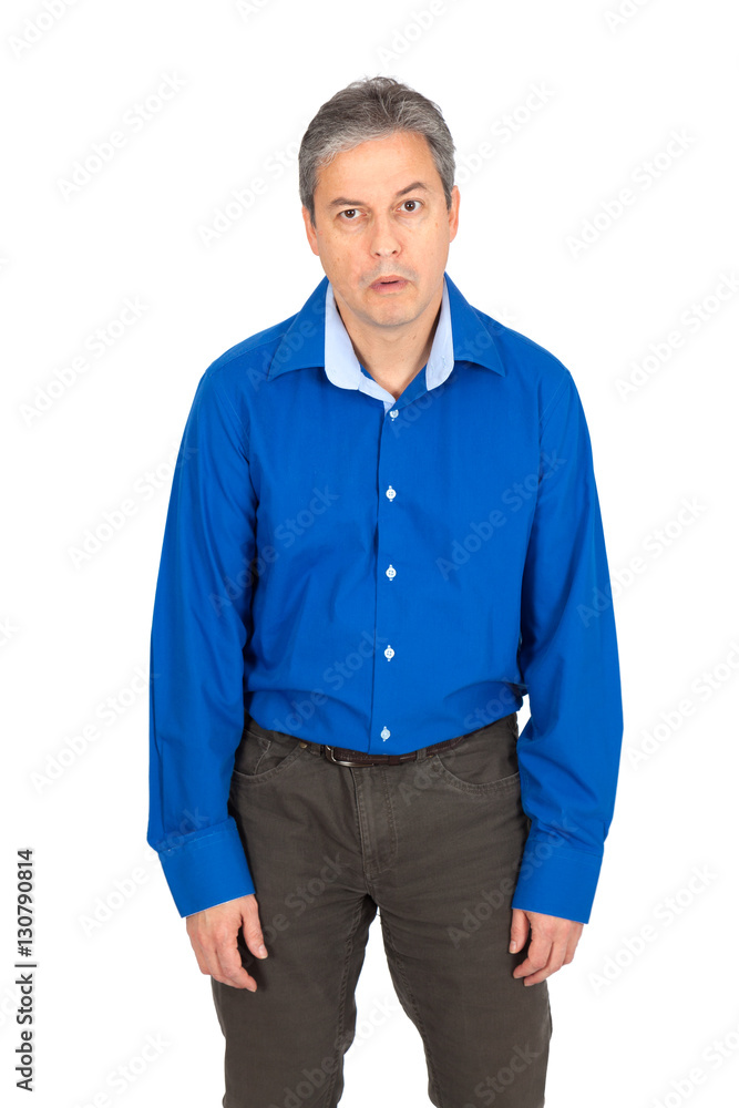 Handsome man doing different expressions in different sets of clothes: tired Handsome man doing different expressions in different sets of clothes: tired