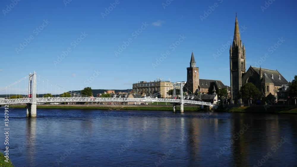 Greig Street Bridge over the River Ness in Inverness, Highland, Scotland Greig Street Bridge over the River Ness in Inverness, Highland, Scotland