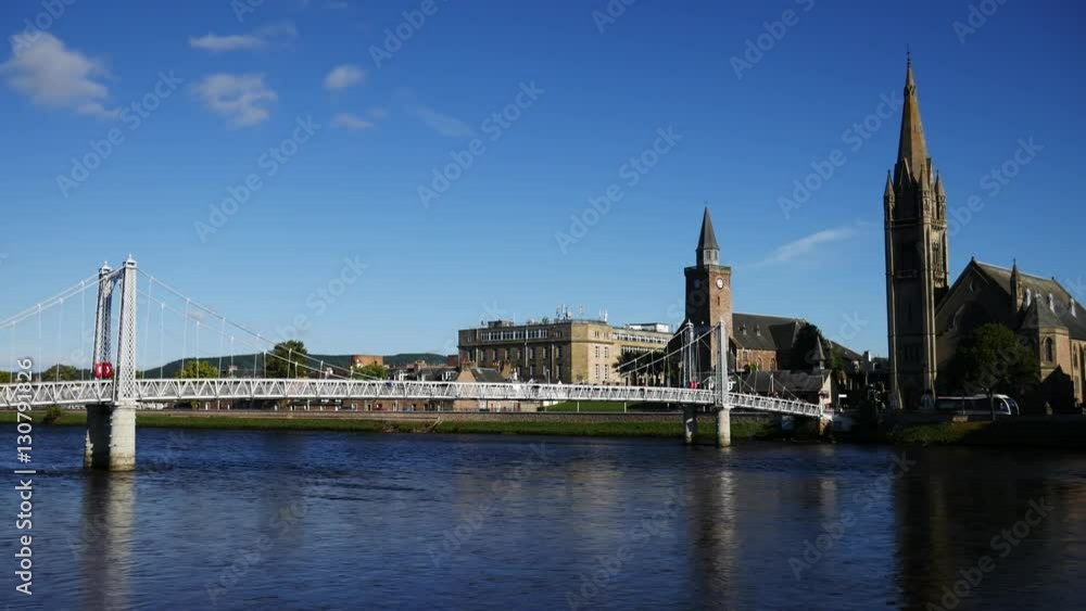 Greig Street Bridge over the River Ness in Inverness, Highland, Scotland Greig Street Bridge over the River Ness in Inverness, Highland, Scotland