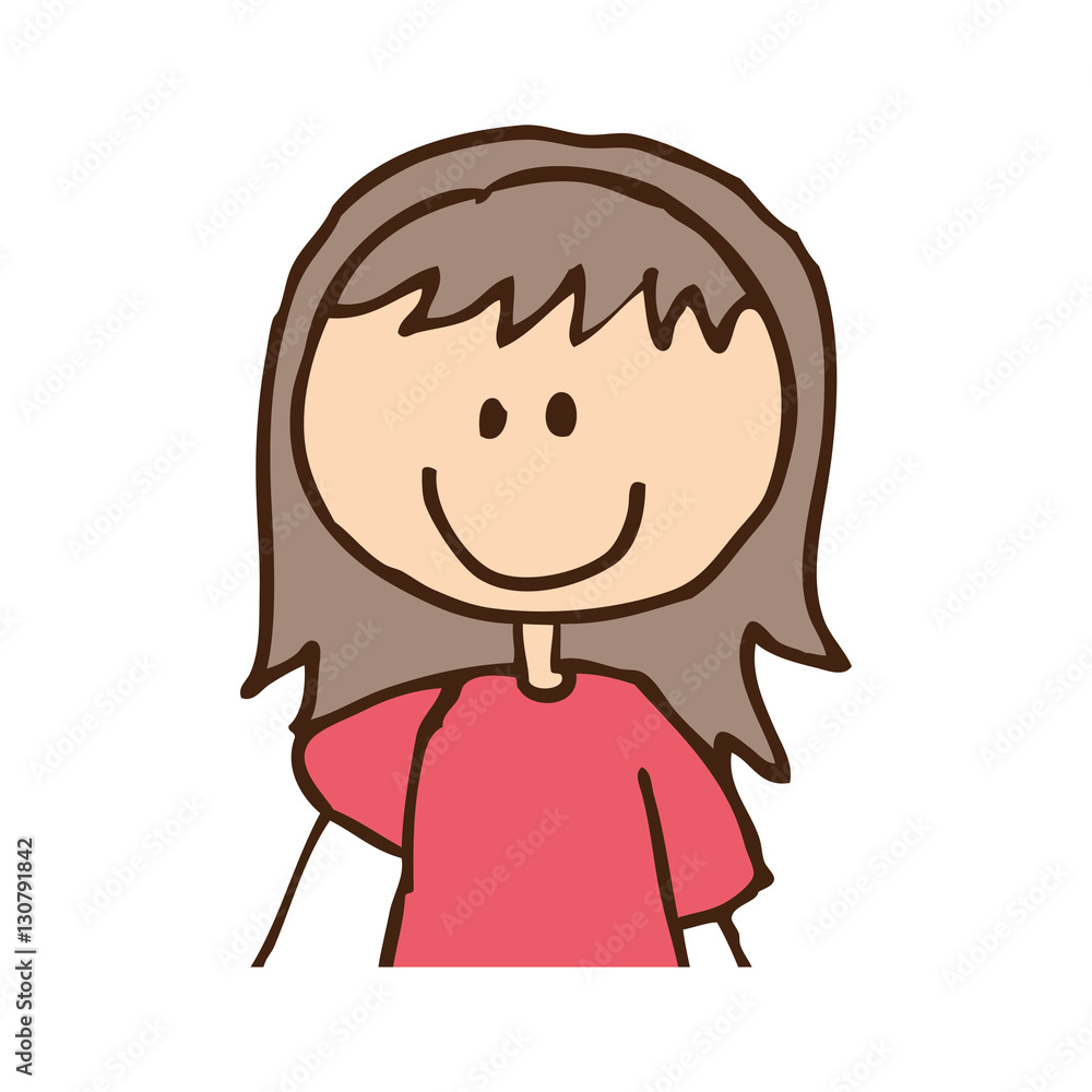 cute little girl isolated icon vector illustration design cute little girl isolated icon vector illustration design