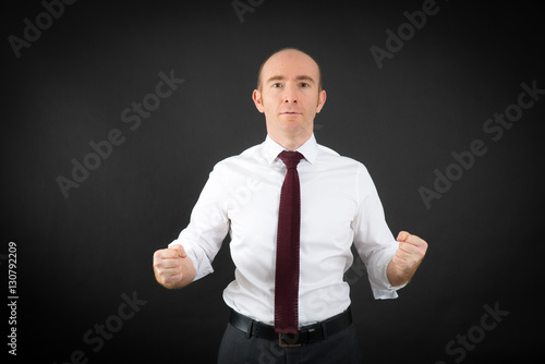 Handsome Man doing different expressions in different sets of clothes: angry