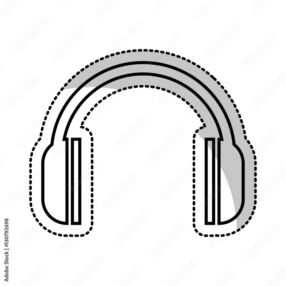 earphones audio device icon vector illustration design earphones audio device icon vector illustration design