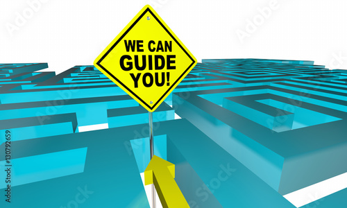 We Can Guide You Out Find Direction Maze 3d Illustration