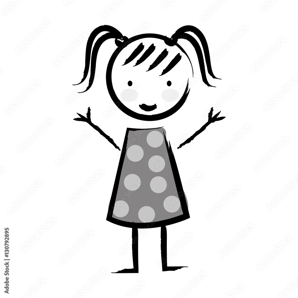 cute little girl isolated icon vector illustration design cute little girl isolated icon vector illustration design