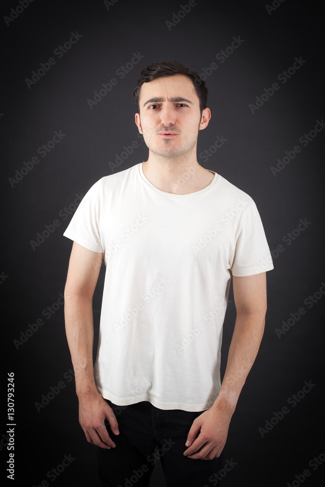 Handsome Man doing different expressions in different sets of clothes: love Handsome Man doing different expressions in different sets of clothes: love