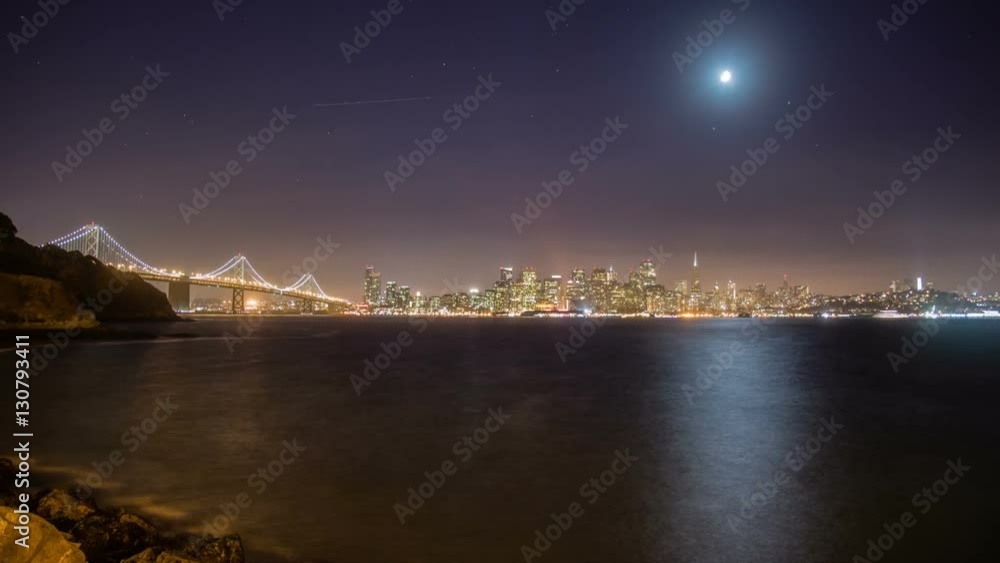 Time Lapse - San Francisco Skyline at Night Time Lapse - San Francisco Skyline at Night