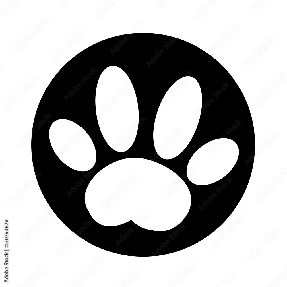 Dog paw Icon illustration design
