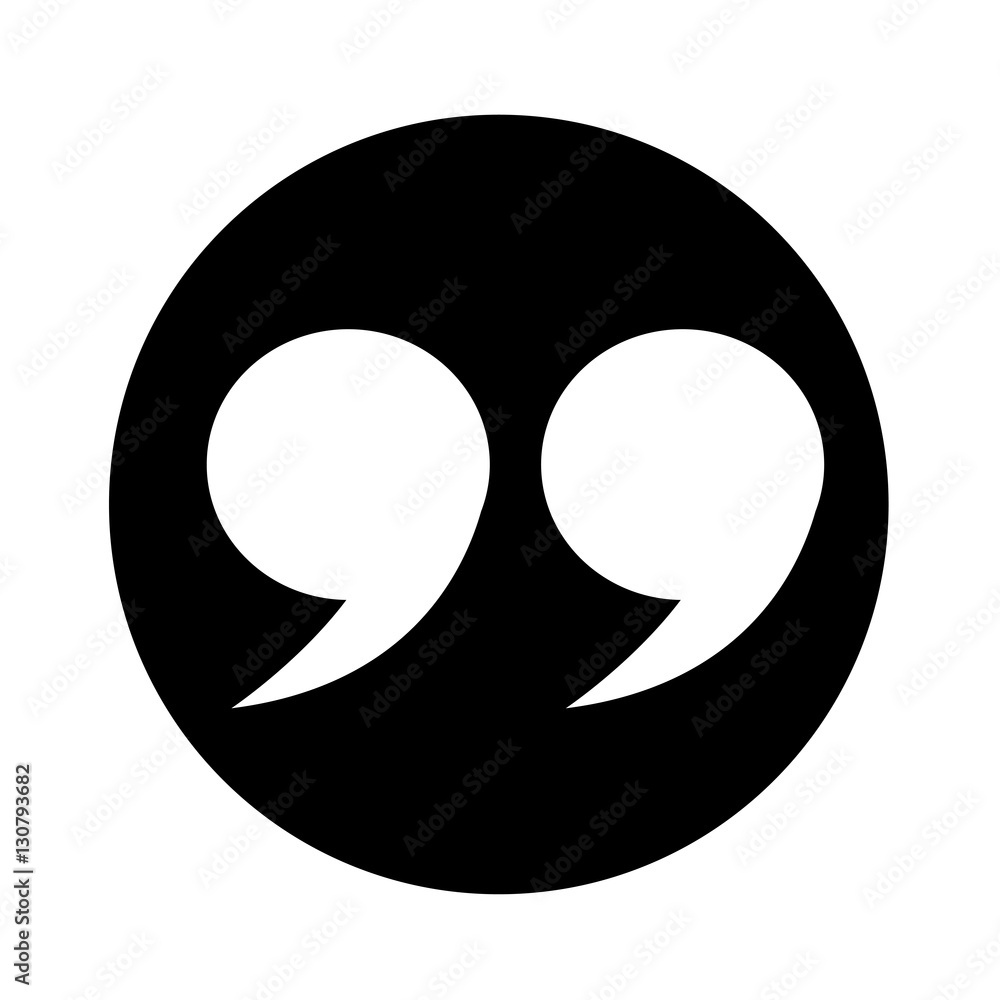 Quotation mark symbol Icon illustration design Quotation mark symbol Icon illustration design