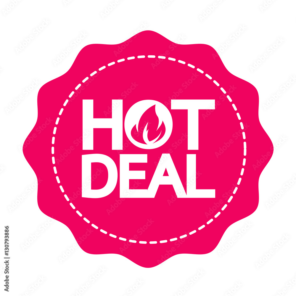 hot deal icon illustration design