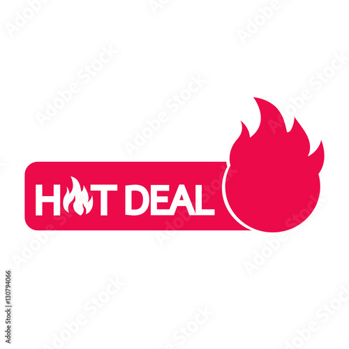 hot deal icon illustration design