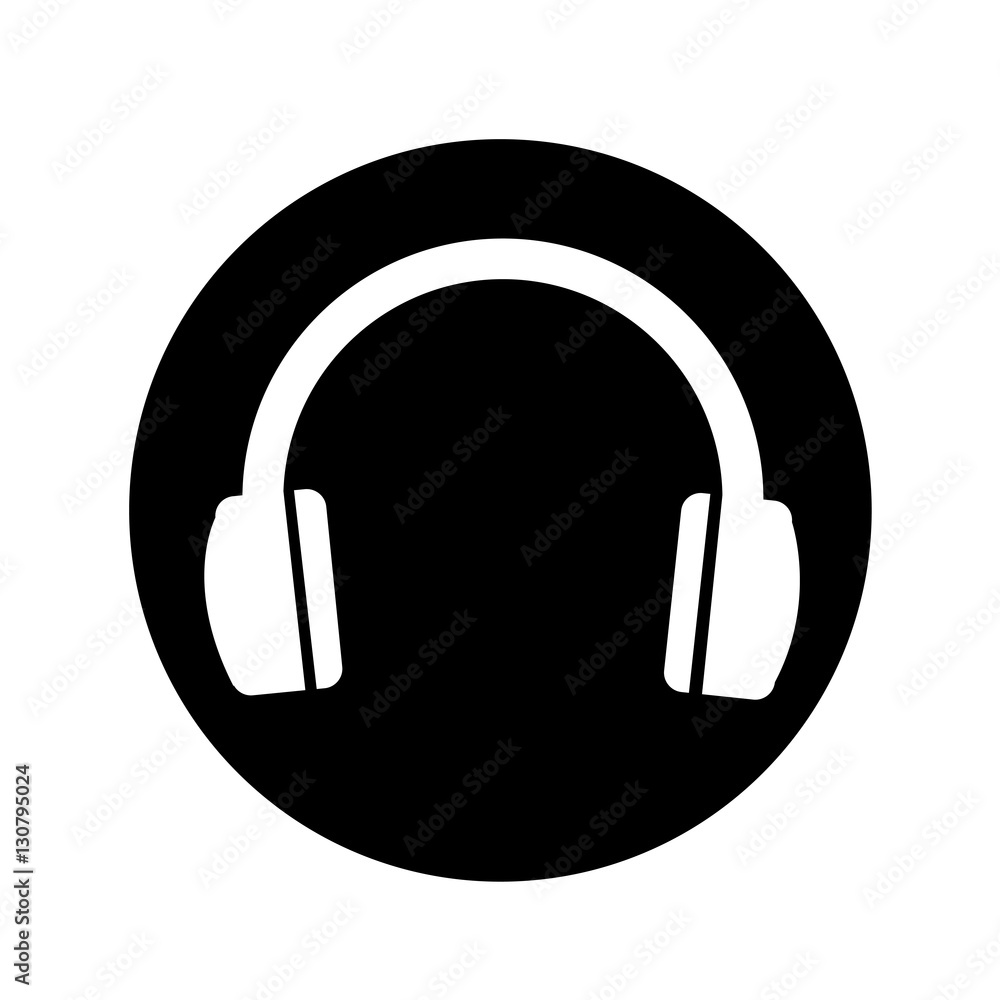 Fototapeta premium headphones icon illustration design
