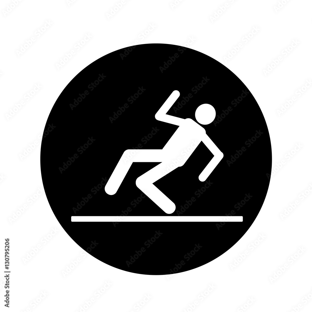 slippery floor sign icon illustration design slippery floor sign icon illustration design