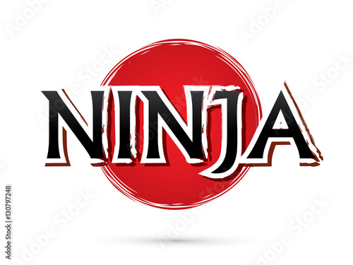 Ninja text font design