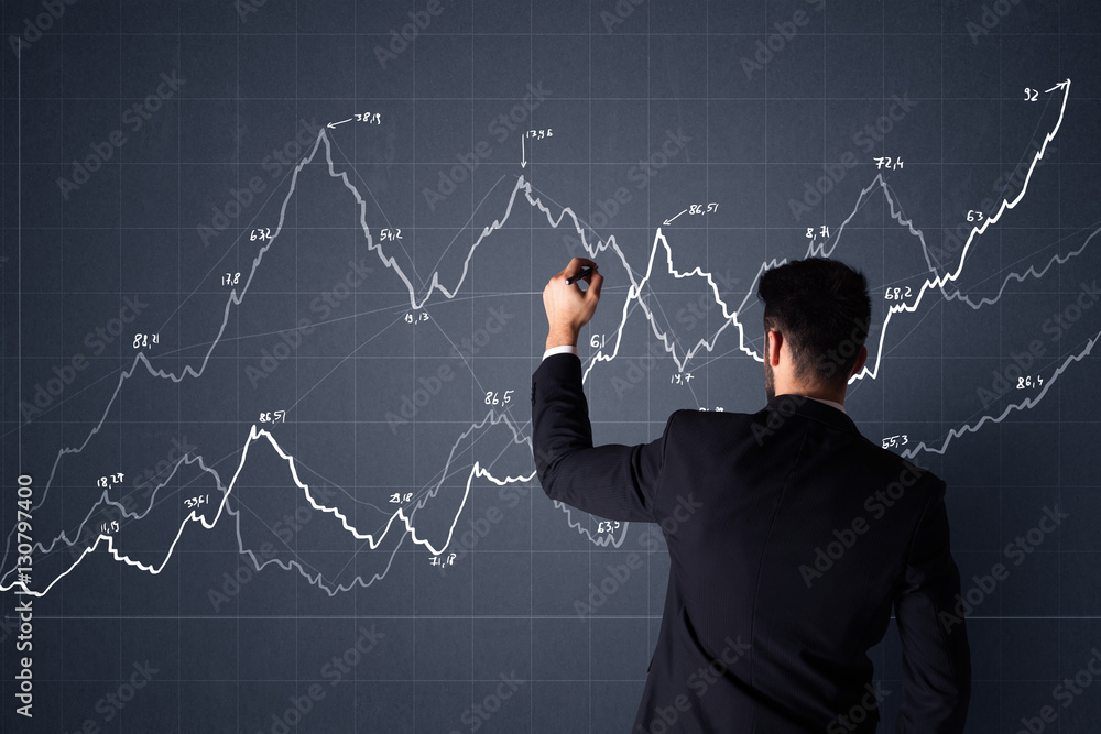 Businessman with chart Businessman with chart