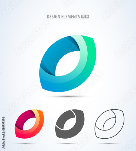 Set of letter O logo. Design template elements collection of vector letter O sign. Company icon collection. Application icon design.
