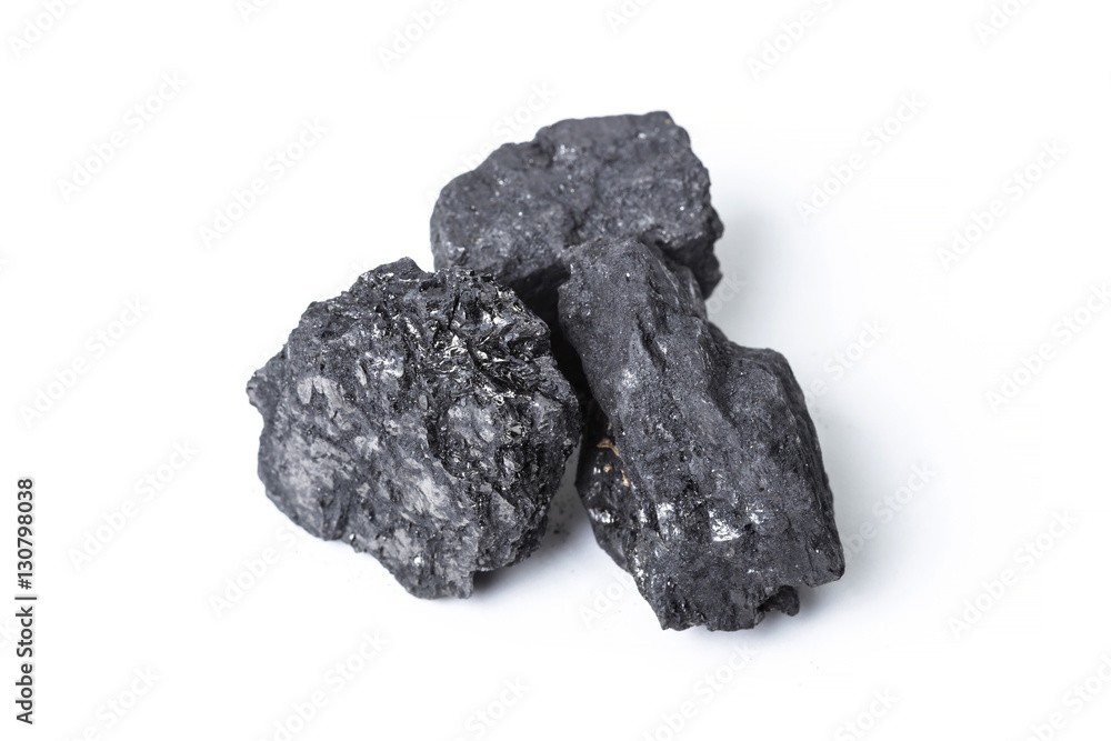 Natural wood charcoal Isolated on white Natural wood charcoal Isolated on white