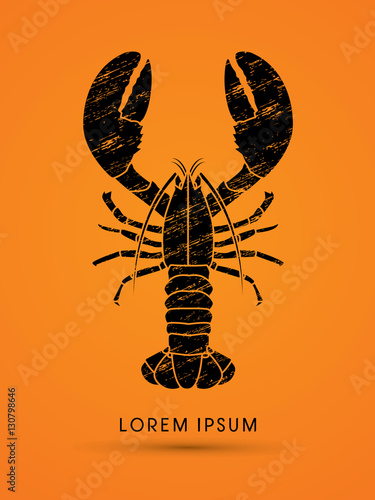 Lobster Top view graphic vector.